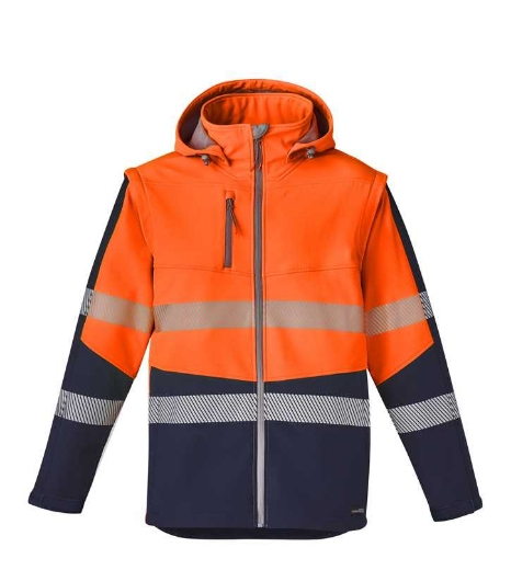 Picture of Syzmik, Unisex Streetworx 2 in 1 Stretch Softshell Taped Jacket